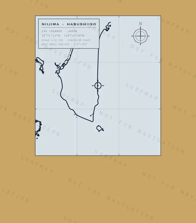 Niijima - Habushiiso chart, the full artwork printed on the back