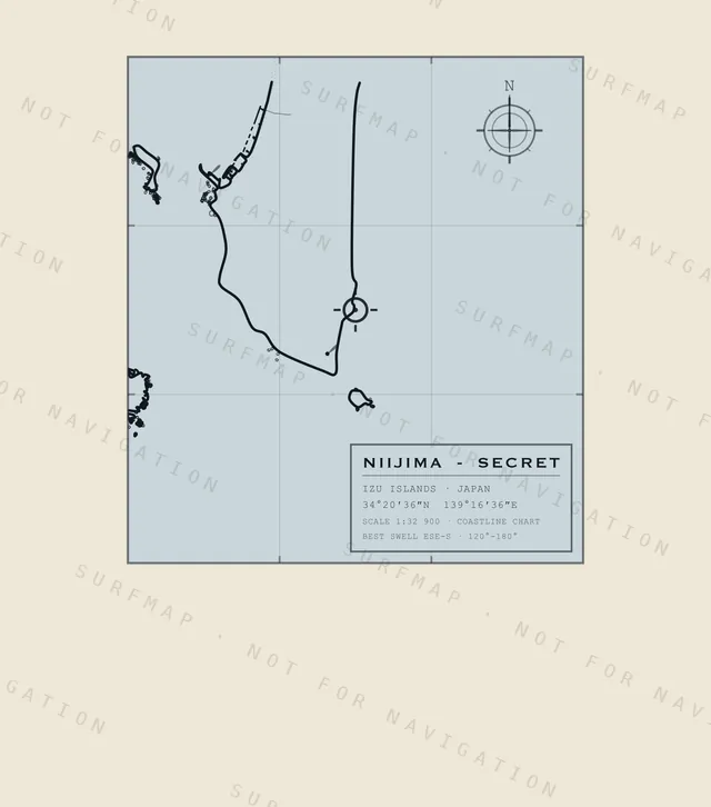 Niijima - Secret chart, the full artwork printed on the back