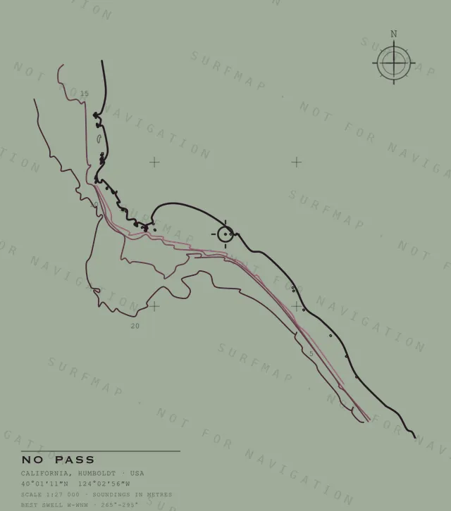 No Pass chart, the full artwork printed on the back