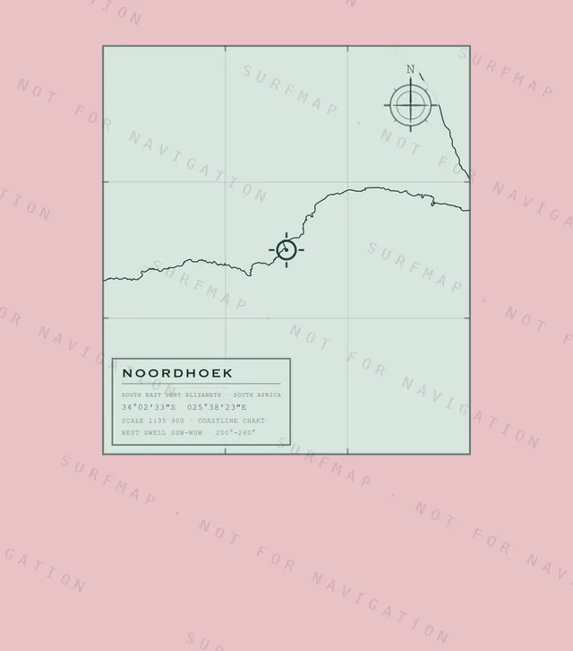 Noordhoek chart, the full artwork printed on the back