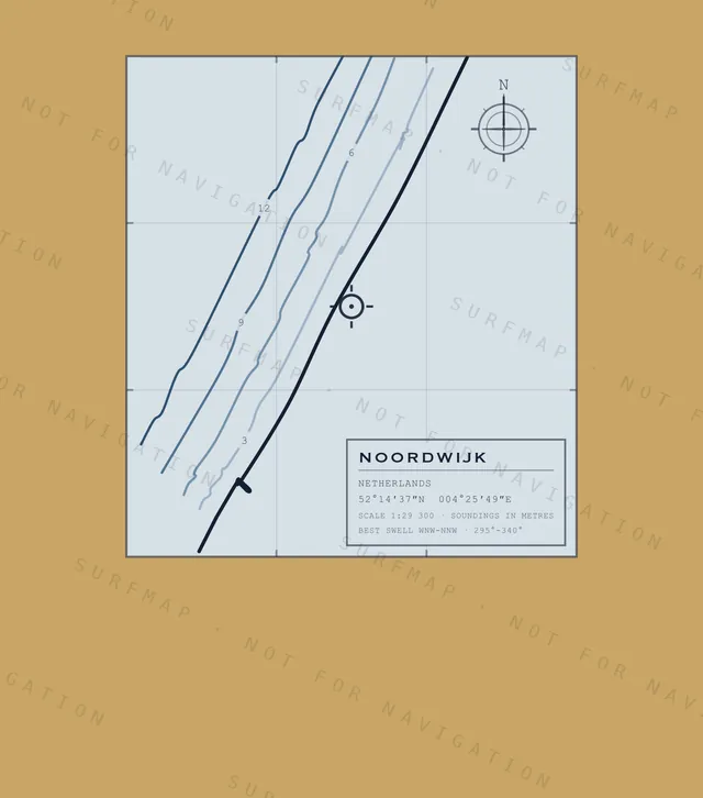 Noordwijk chart, the full artwork printed on the back