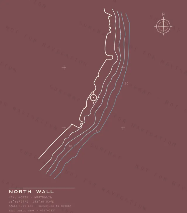 North Wall chart, the full artwork printed on the back