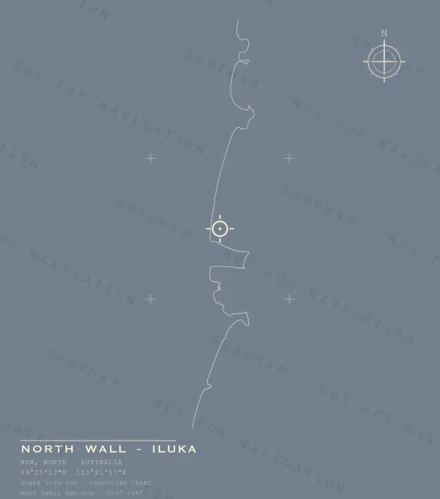 North Wall - Iluka chart, the full artwork printed on the back