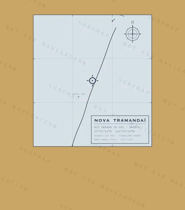 Nova Tramandaí chart, the full artwork printed on the back