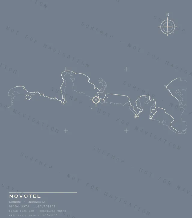 Novotel chart, the full artwork printed on the back