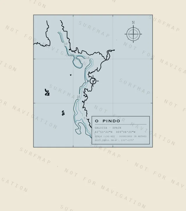 O Pindo chart, the full artwork printed on the back
