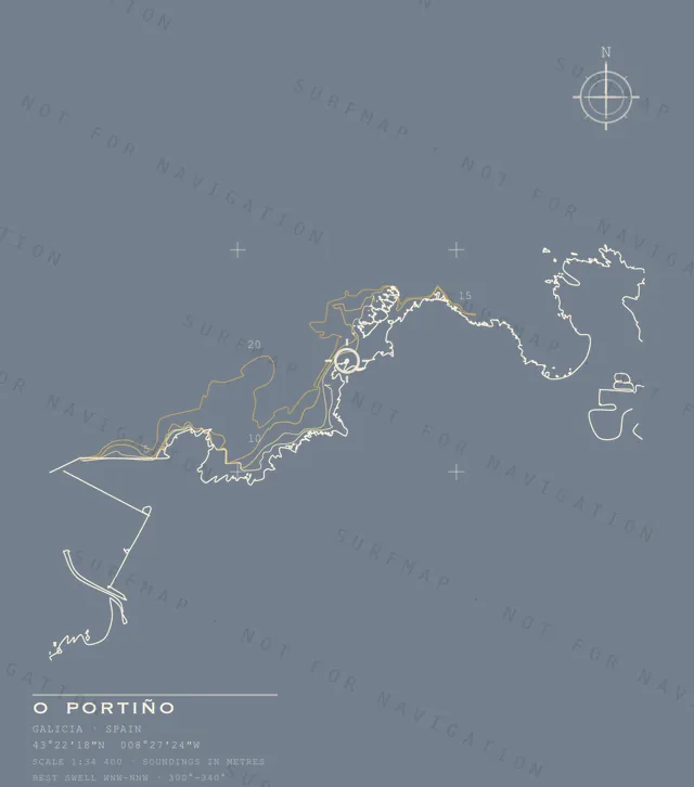 O Portiño chart, the full artwork printed on the back