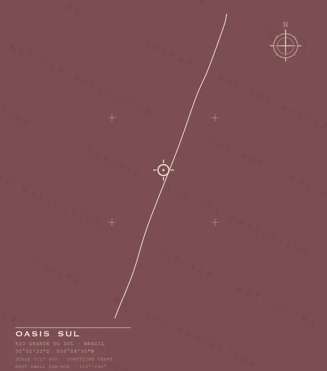 Oasis Sul chart, the full artwork printed on the back