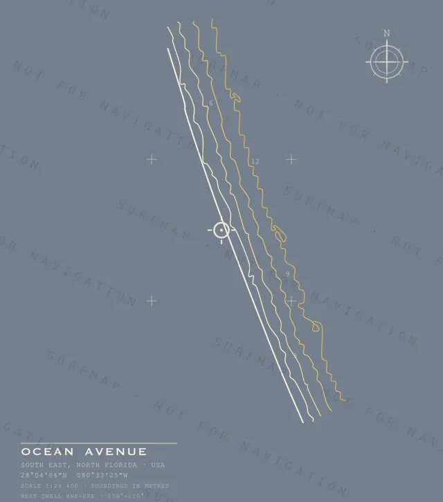 Ocean Avenue chart, the full artwork printed on the back