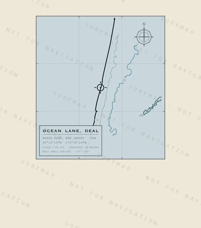 Ocean Lane, Deal chart, the full artwork printed on the back