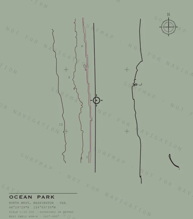 Ocean Park chart, the full artwork printed on the back