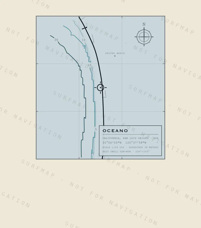 Oceano chart, the full artwork printed on the back