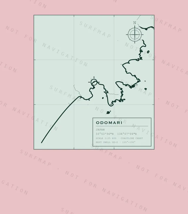 Odomari chart, the full artwork printed on the back