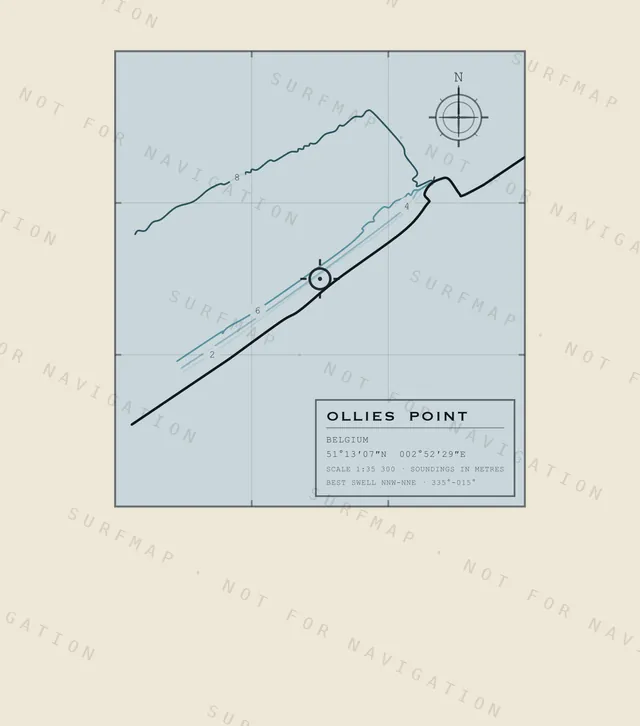 Ollies Point chart, the full artwork printed on the back