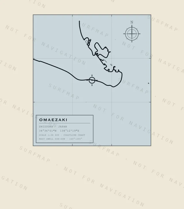 Omaezaki chart, the full artwork printed on the back