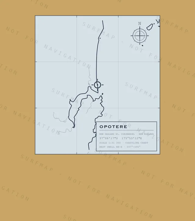 Opotere chart, the full artwork printed on the back