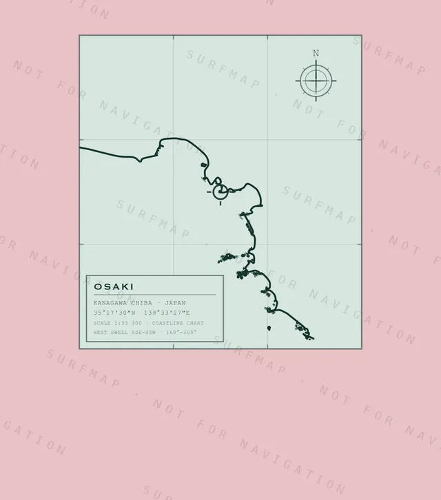 Osaki chart, the full artwork printed on the back