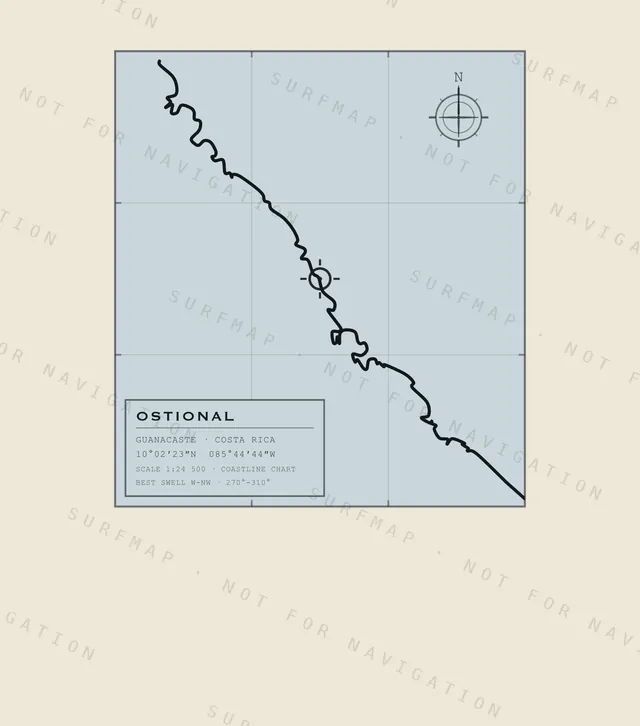 Ostional chart, the full artwork printed on the back