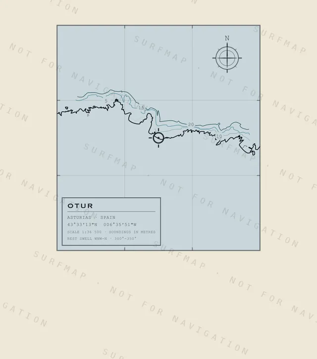 Otur chart, the full artwork printed on the back