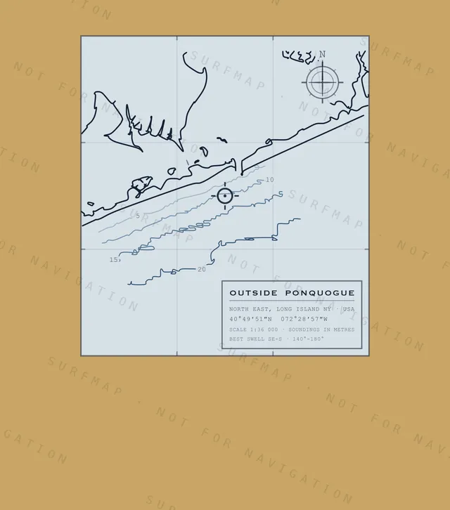 Outside Ponquogue chart, the full artwork printed on the back
