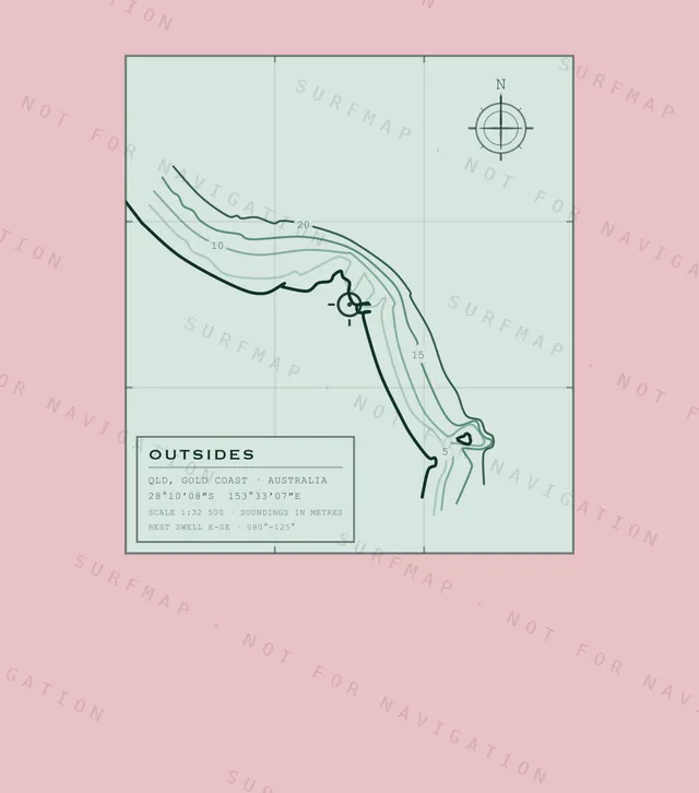 Outsides chart, the full artwork printed on the back