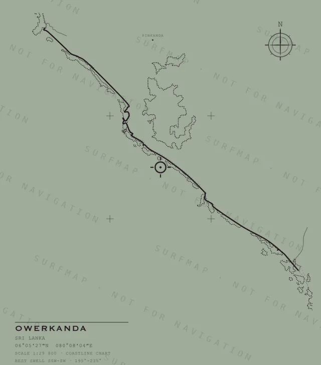 Owerkanda chart, the full artwork printed on the back