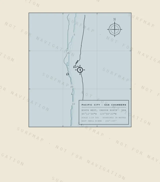 Pacific City - Gas Chambers chart, the full artwork printed on the back