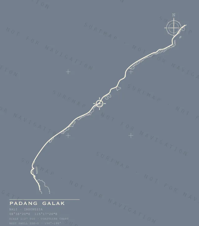 Padang Galak chart, the full artwork printed on the back