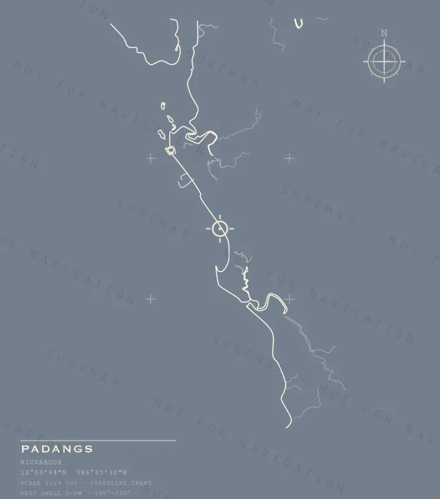 Padangs chart, the full artwork printed on the back