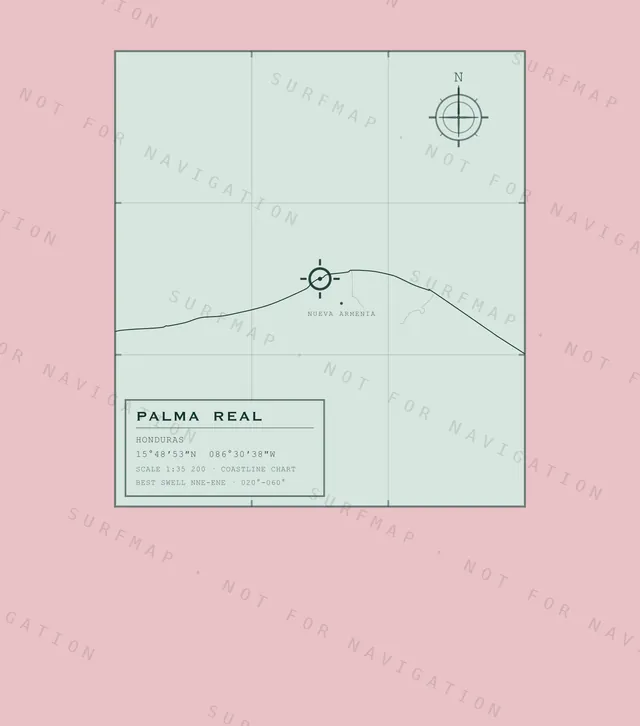 Palma Real chart, the full artwork printed on the back