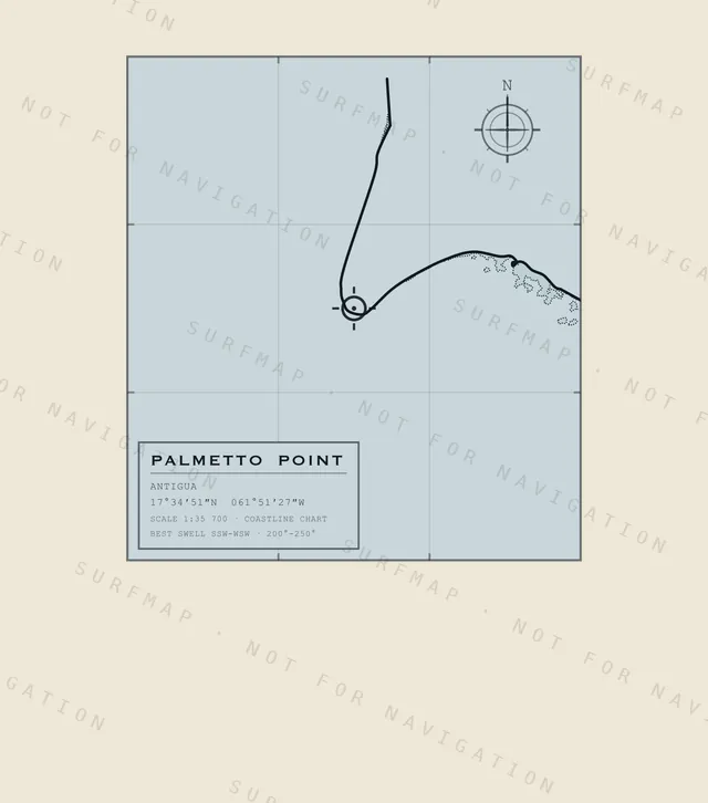 Palmetto Point chart, the full artwork printed on the back
