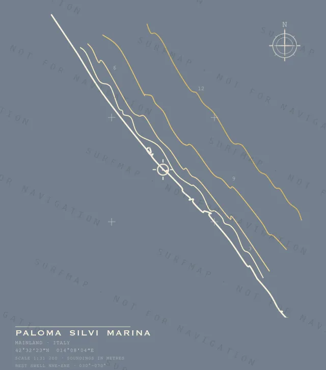 Paloma Silvi Marina chart, the full artwork printed on the back