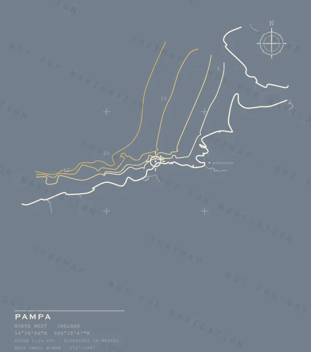 Pampa chart, the full artwork printed on the back
