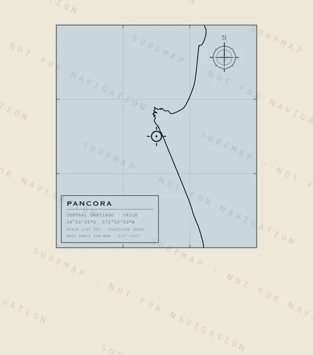 Pancora chart, the full artwork printed on the back