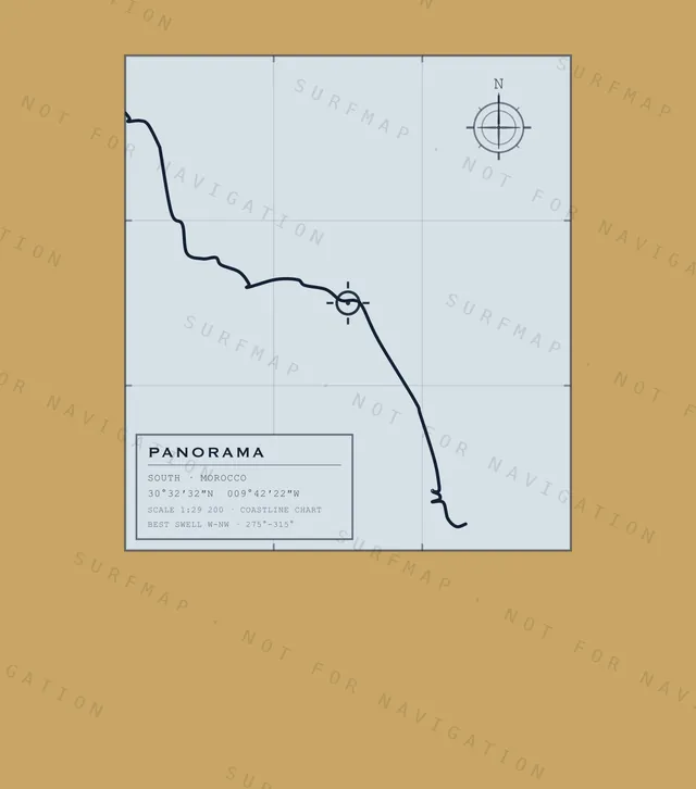 Panorama chart, the full artwork printed on the back