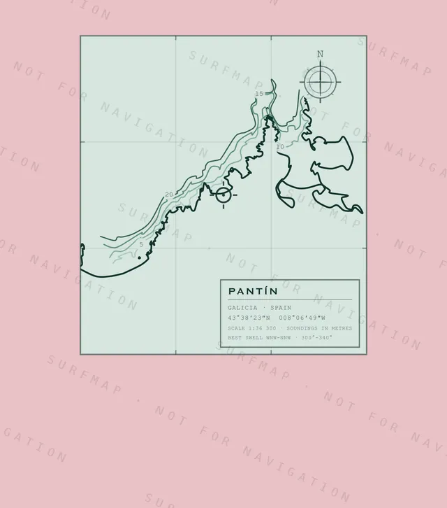Pantín chart, the full artwork printed on the back