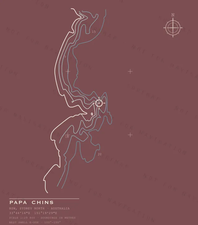 Papa Chins chart, the full artwork printed on the back