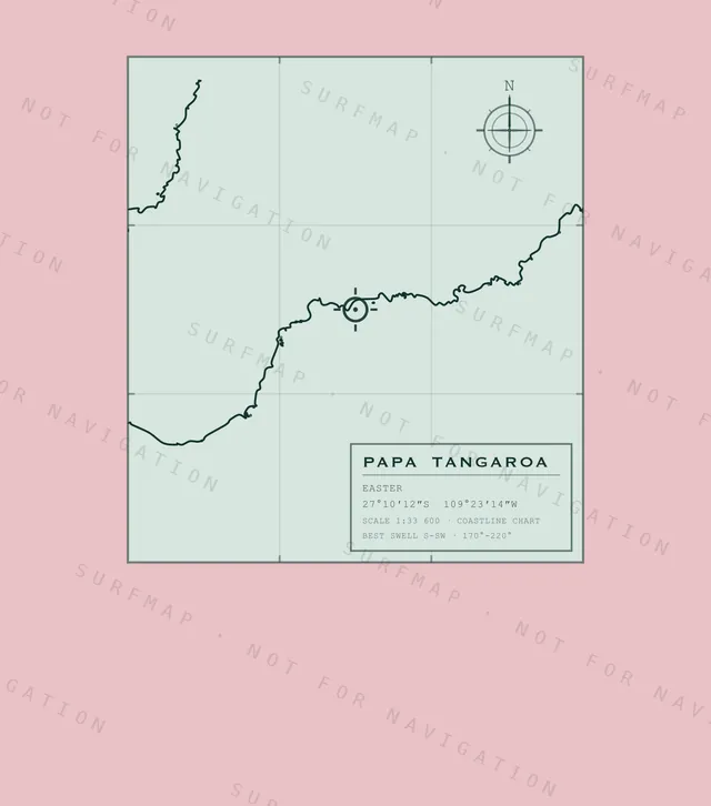 Papa Tangaroa chart, the full artwork printed on the back