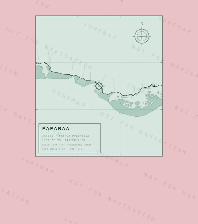 Paparaa chart, the full artwork printed on the back