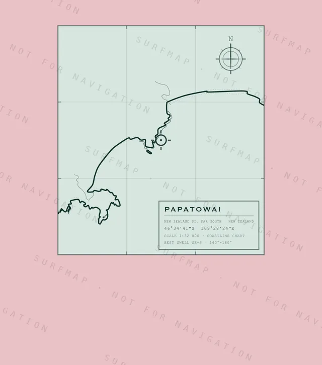 Papatowai chart, the full artwork printed on the back