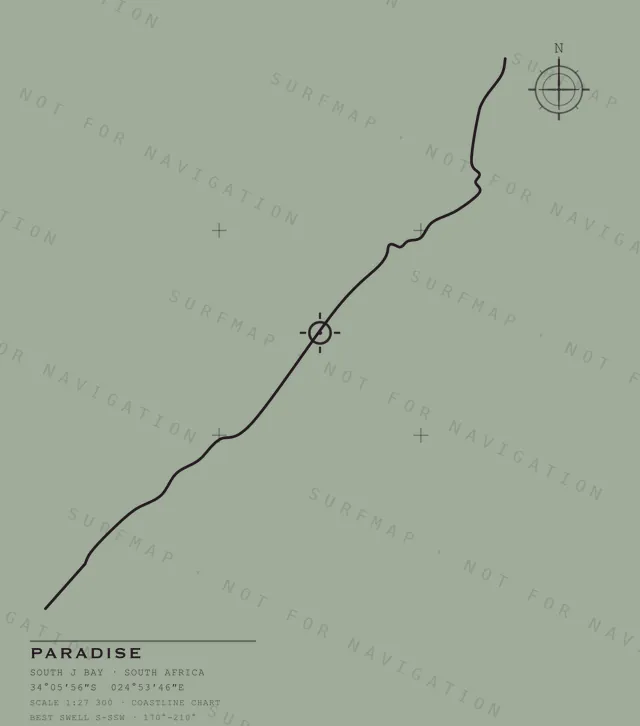 Paradise chart, the full artwork printed on the back