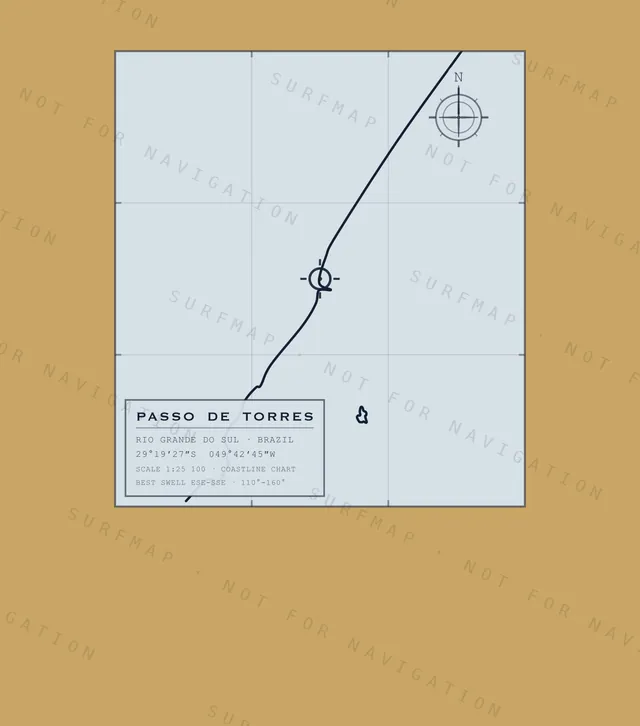 Passo de Torres chart, the full artwork printed on the back