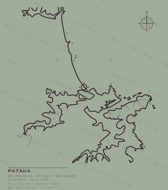 Pataua chart, the full artwork printed on the back