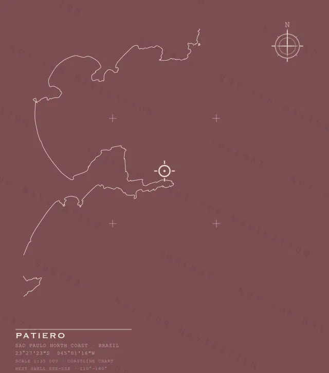 Patiero chart, the full artwork printed on the back