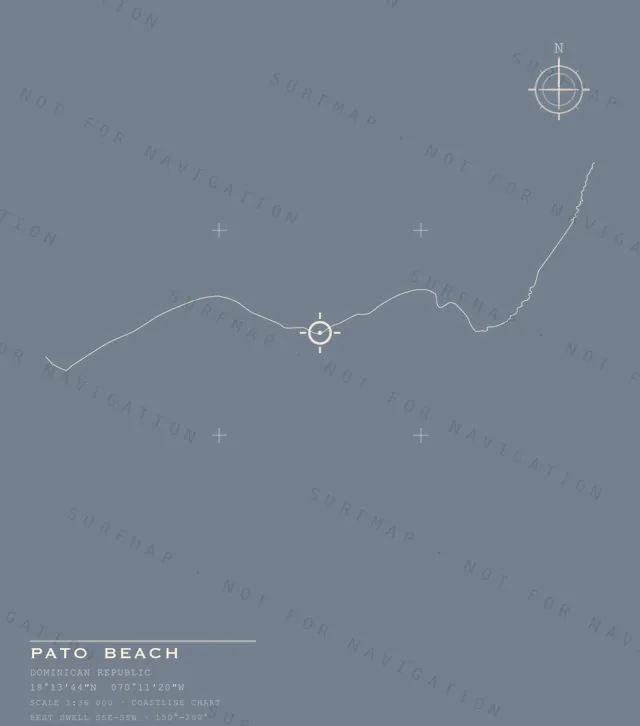 Pato Beach chart, the full artwork printed on the back