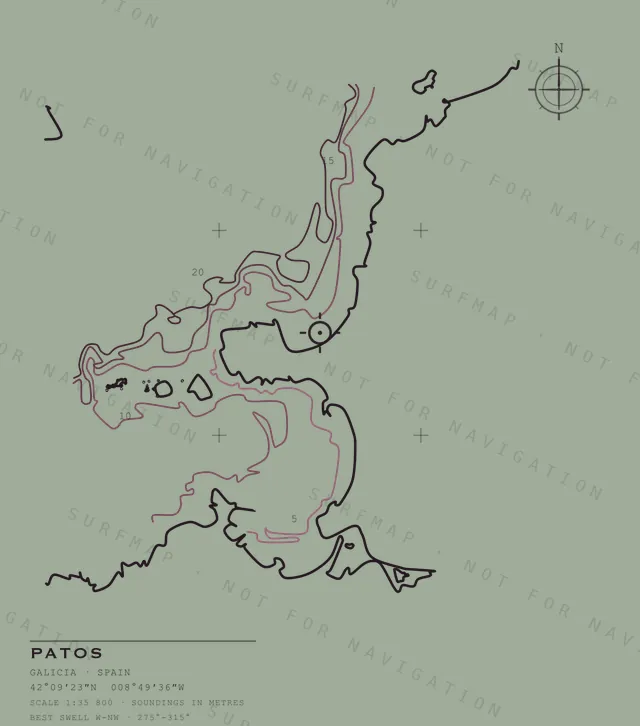 Patos chart, the full artwork printed on the back