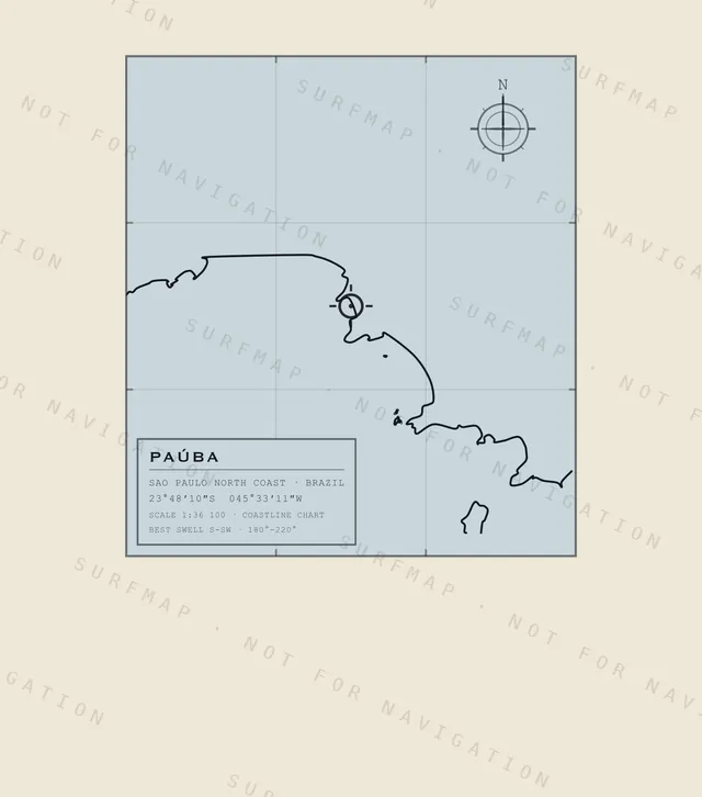 Paúba chart, the full artwork printed on the back