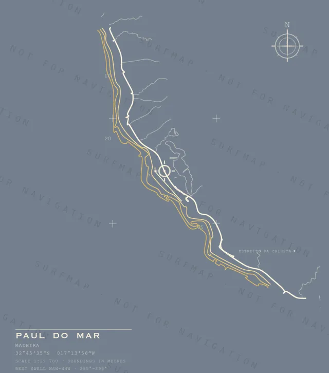 Paul do Mar chart, the full artwork printed on the back