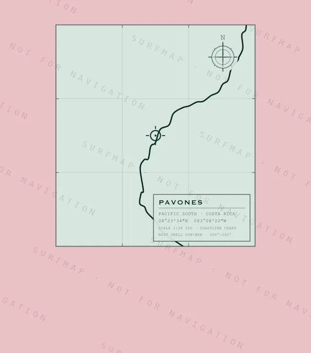 Pavones chart, the full artwork printed on the back