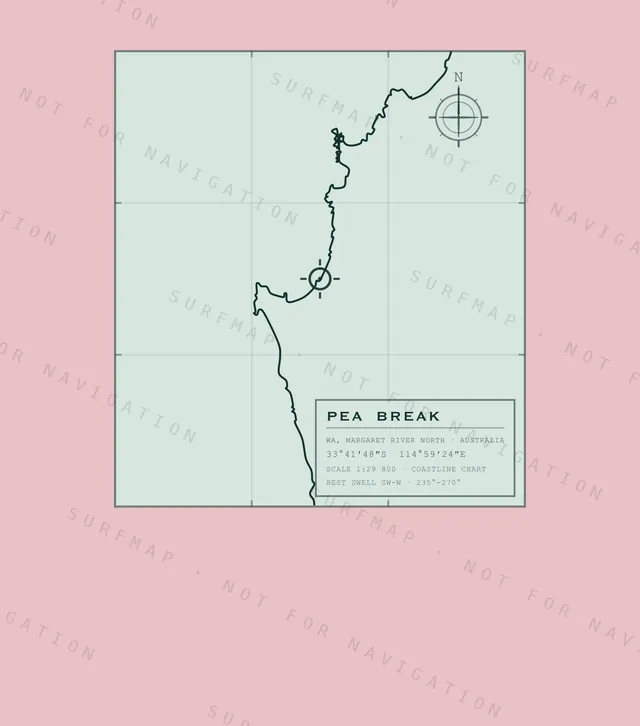 Pea Break chart, the full artwork printed on the back